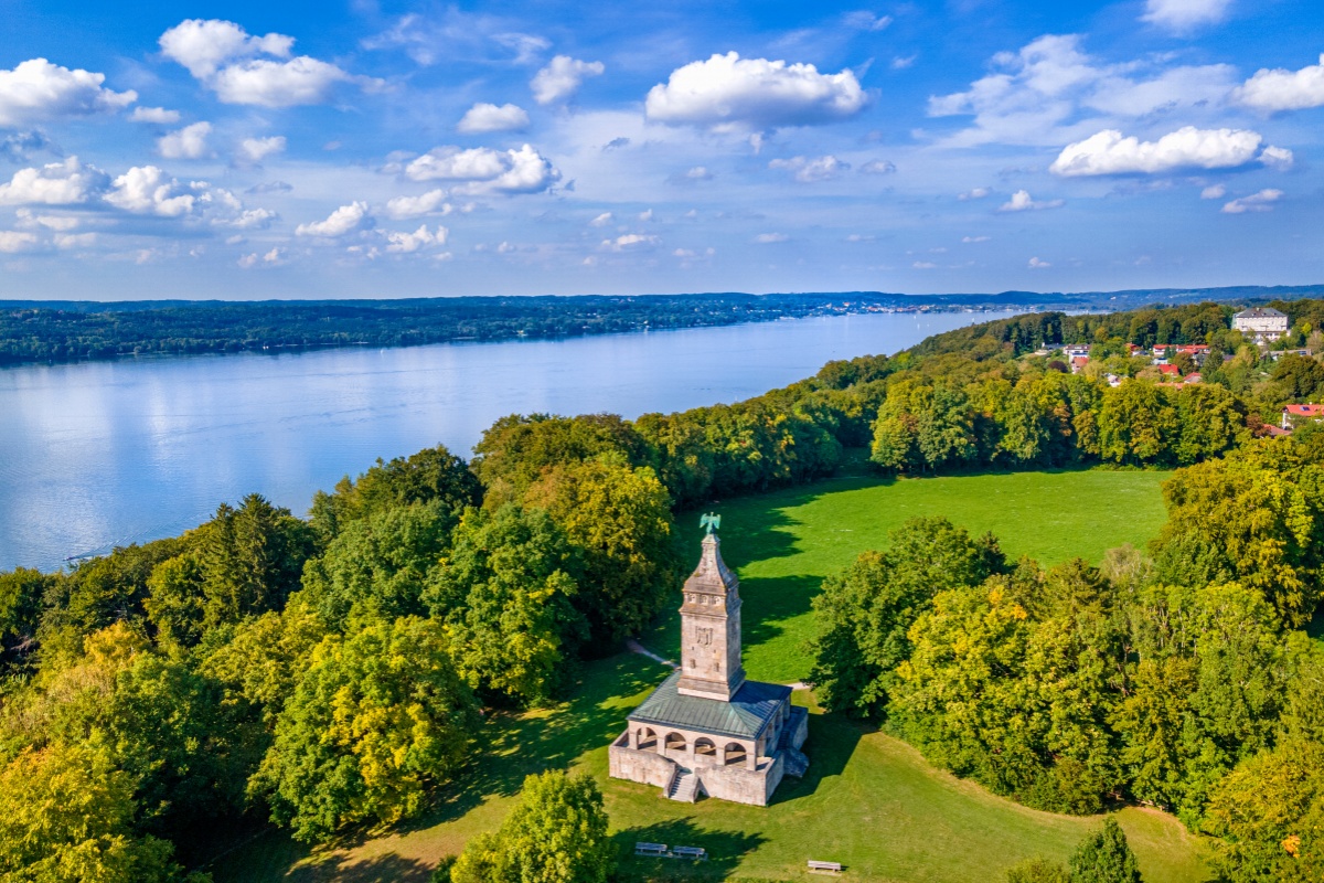The Bismarckturm (Bismarck Tower) near Lake Starnberg in Bavaria